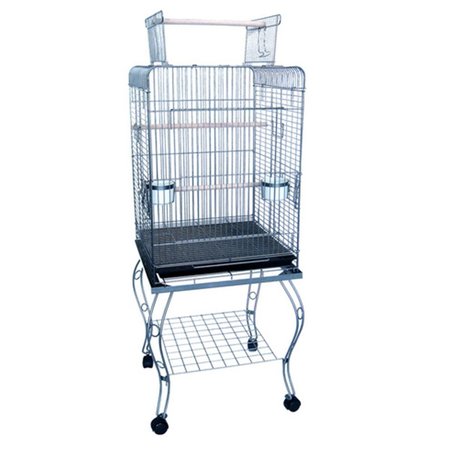 YML 20 in Dometop Parrot Cage With Stand Chrome 600ACHR